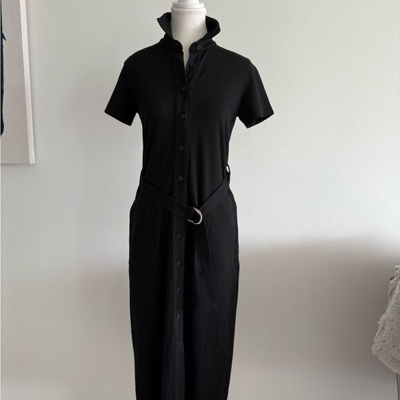 New ,Club Mónaco ,black ,button down dress, with pockets!! - Picture 1 of 4